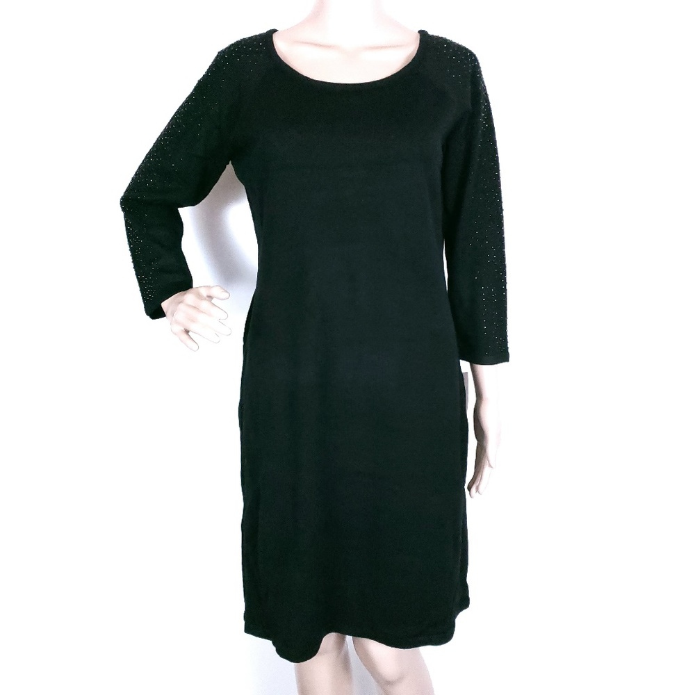 Studio One NY Women Dress Beads Long Sleeve Knee Length Size M - NWT